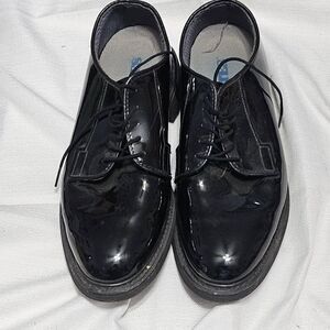 Bates Lites‎ Classic Oxford Shoes Black Patent Leather Formal E00942 Mens 10D